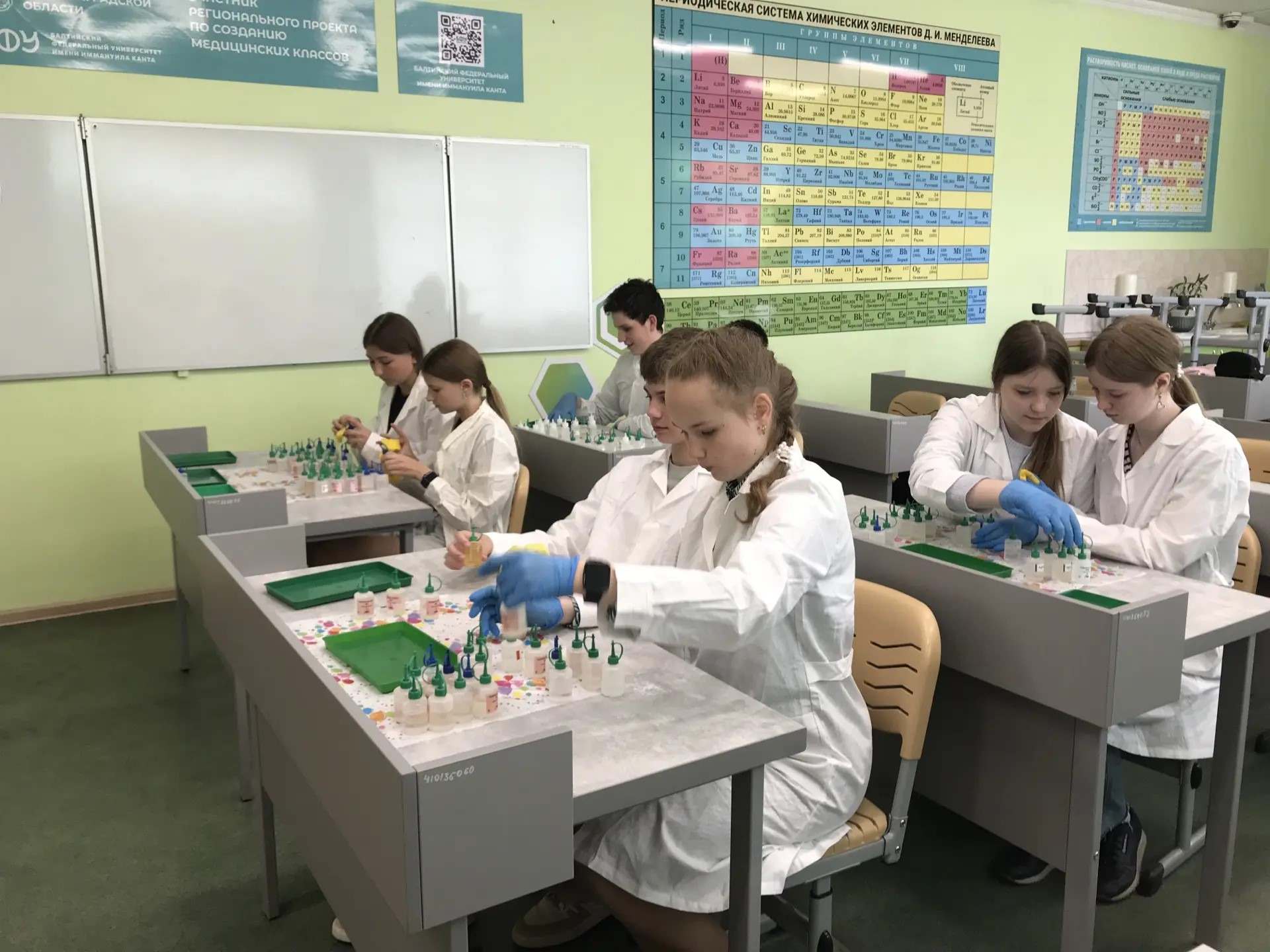 Практические занятил по професии лаборант прошли в гимназии.